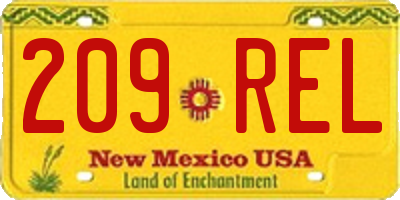 NM license plate 209REL