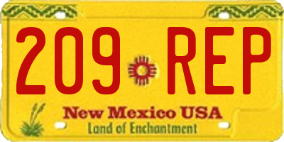 NM license plate 209REP