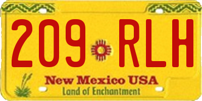 NM license plate 209RLH