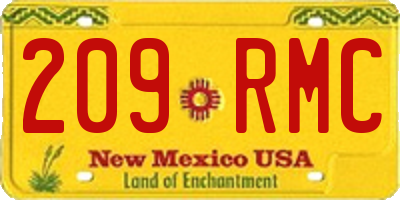 NM license plate 209RMC