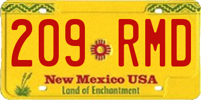 NM license plate 209RMD