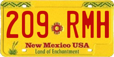 NM license plate 209RMH