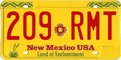 NM license plate 209RMT