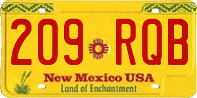 NM license plate 209RQB