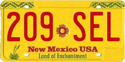 NM license plate 209SEL