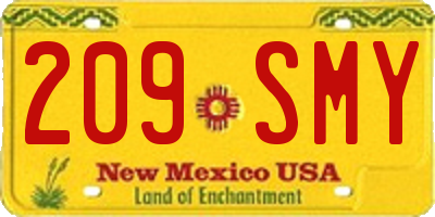 NM license plate 209SMY