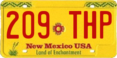NM license plate 209THP