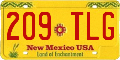 NM license plate 209TLG