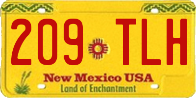 NM license plate 209TLH