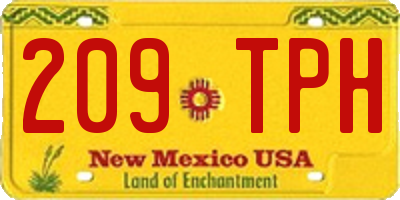 NM license plate 209TPH