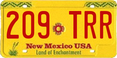 NM license plate 209TRR