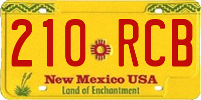 NM license plate 210RCB