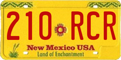NM license plate 210RCR