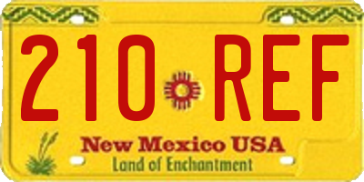 NM license plate 210REF