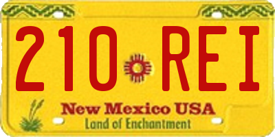 NM license plate 210REI