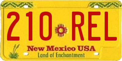 NM license plate 210REL