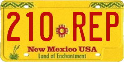 NM license plate 210REP