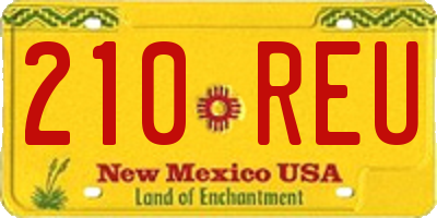 NM license plate 210REU