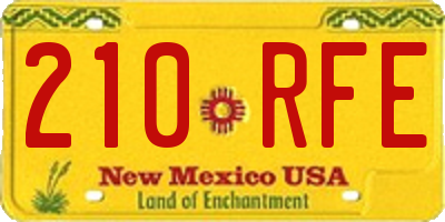 NM license plate 210RFE