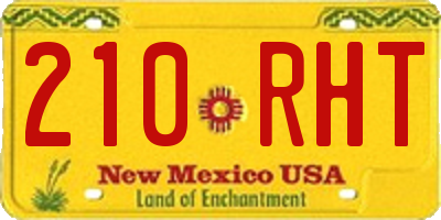 NM license plate 210RHT