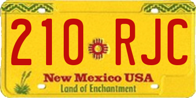 NM license plate 210RJC
