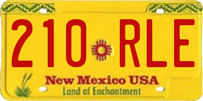 NM license plate 210RLE