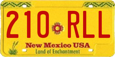 NM license plate 210RLL