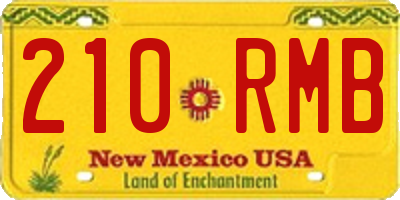 NM license plate 210RMB