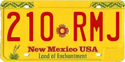 NM license plate 210RMJ