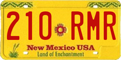 NM license plate 210RMR