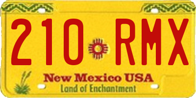 NM license plate 210RMX