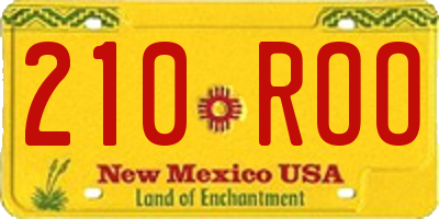 NM license plate 210ROO