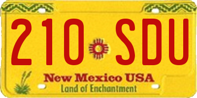 NM license plate 210SDU