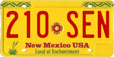 NM license plate 210SEN