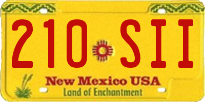 NM license plate 210SII