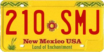 NM license plate 210SMJ