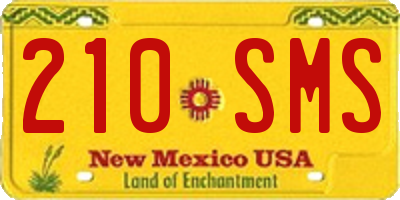 NM license plate 210SMS