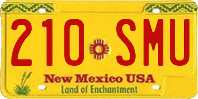 NM license plate 210SMU