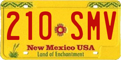 NM license plate 210SMV