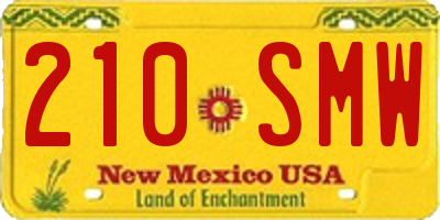 NM license plate 210SMW