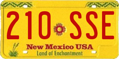 NM license plate 210SSE