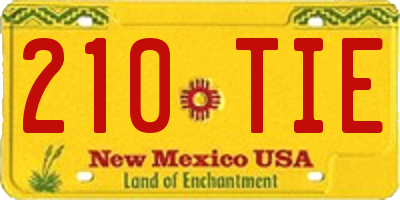 NM license plate 210TIE