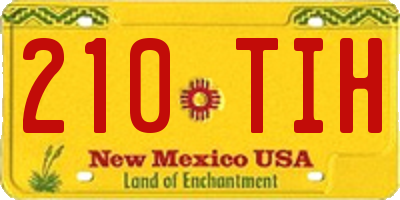 NM license plate 210TIH