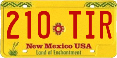 NM license plate 210TIR