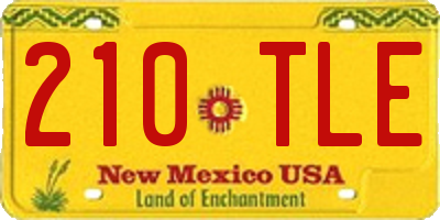 NM license plate 210TLE