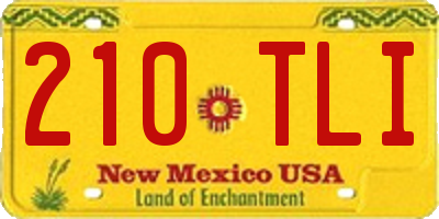 NM license plate 210TLI