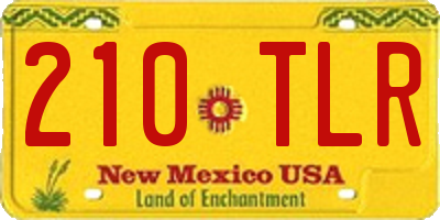 NM license plate 210TLR