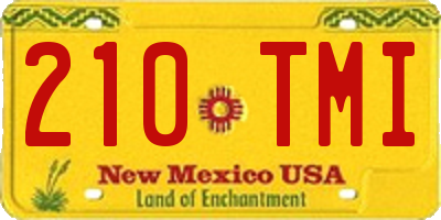 NM license plate 210TMI