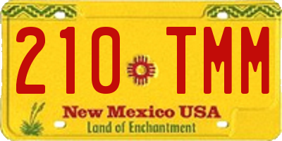 NM license plate 210TMM