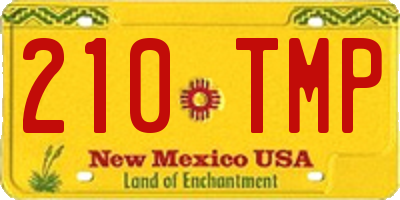 NM license plate 210TMP